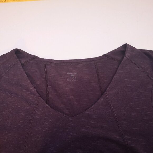 Horny Toad Ladies Purple V-neck Long Sleeve Size Large Midi Dress - Picture 4 of 8